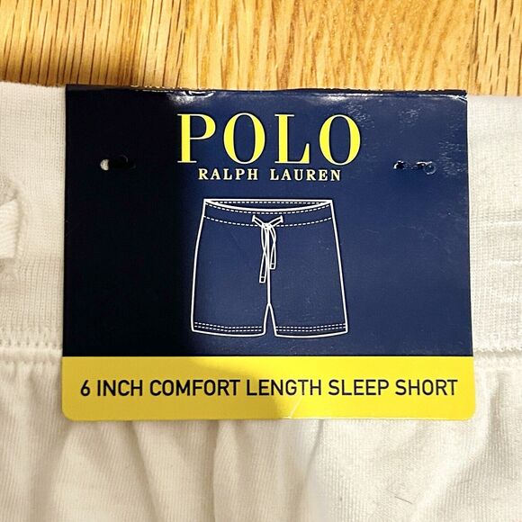 Polo Ralph Lauren Men’s Size M White 6 Inch Comfort Length Sleep Shorts - Picture 4 of 6